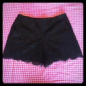 Trina Turk ‼️ Black Lace Scalloped Shorts